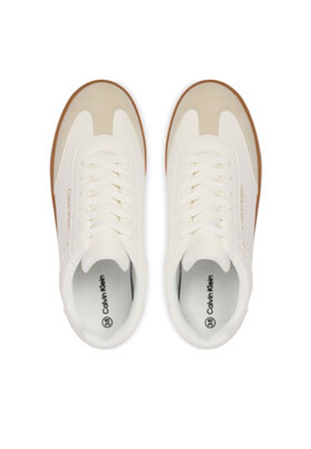 Calvin Klein Sneakersy Low Cut Lace-Up Sneaker V3X9-83159-1269 D Biały. Kolor: biały. Materiał: skóra