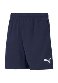Puma - Spodenki TeamRISE Dla Dzieci. Kolor: niebieski. Styl: sportowy. Sport: turystyka piesza #1