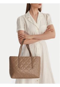 Calvin Klein Torebka Quilted Small Tote LV04F3325G Beżowy. Kolor: beżowy. Materiał: skórzane #5