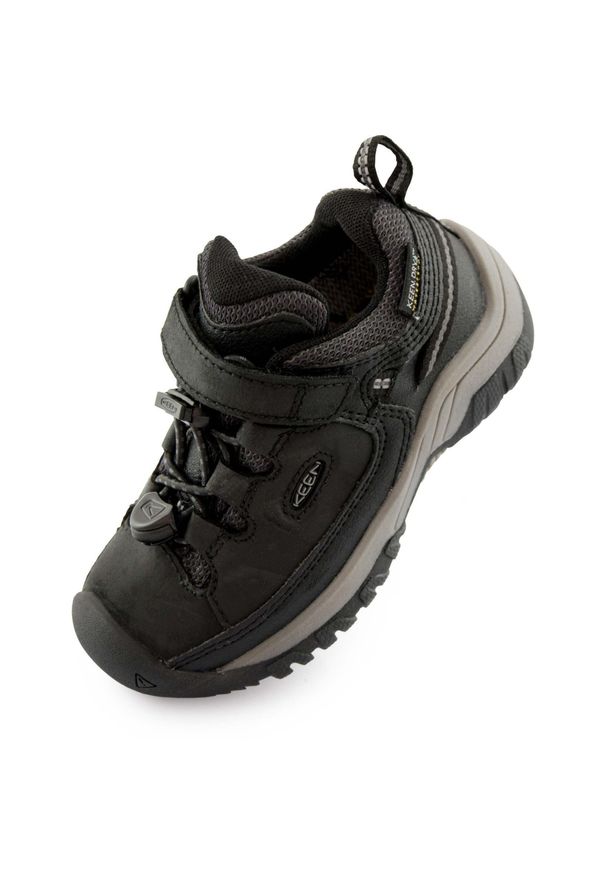 keen - Keen Jr Targhee Low WP buty trekkingowe dziecięce roz.24 czarne/szare. Okazja: na co dzień. Kolor: czarny