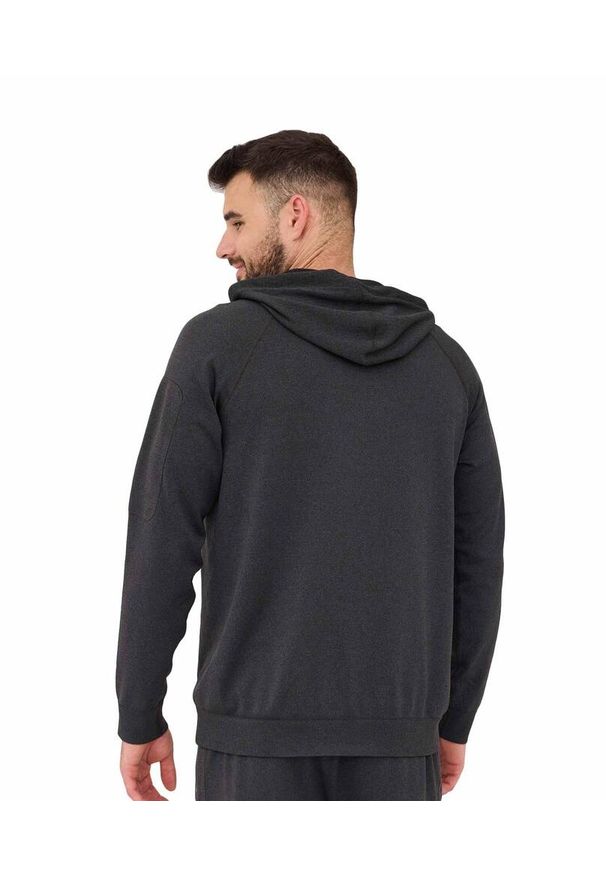 Bluza męska wełniana z kapturem Brubeck OUTDOOR MERINO. Typ kołnierza: kaptur. Kolor: szary. Materiał: wełna, poliamid, poliester, elastan. Sport: outdoor
