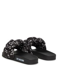 Love Moschino - LOVE MOSCHINO Klapki JA28312G0MIW100B Czarny. Kolor: czarny. Materiał: materiał