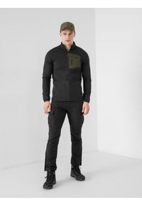 4f - Spodnie trekkingowe softshell membrana 8 000 męskie. Kolor: czarny. Materiał: softshell #1