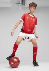 Puma - Młodzieżowa, domowa koszulka reprezentacji Szwajcarii w piłce nożnej 2024 PUMA. Kolor: czerwony. Sport: piłka nożna