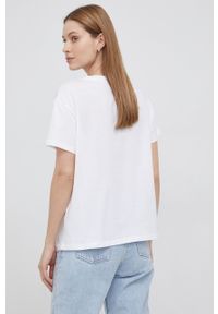 Emporio Armani T-shirt bawełniany 3L2T7E.2J53Z kolor biały. Okazja: na co dzień. Kolor: biały. Materiał: bawełna. Wzór: nadruk. Styl: casual #5