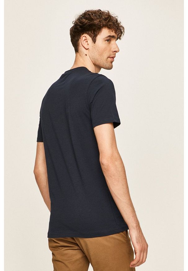 Lee - T-shirt. Okazja: na co dzień. Kolor: niebieski. Materiał: materiał. Styl: casual