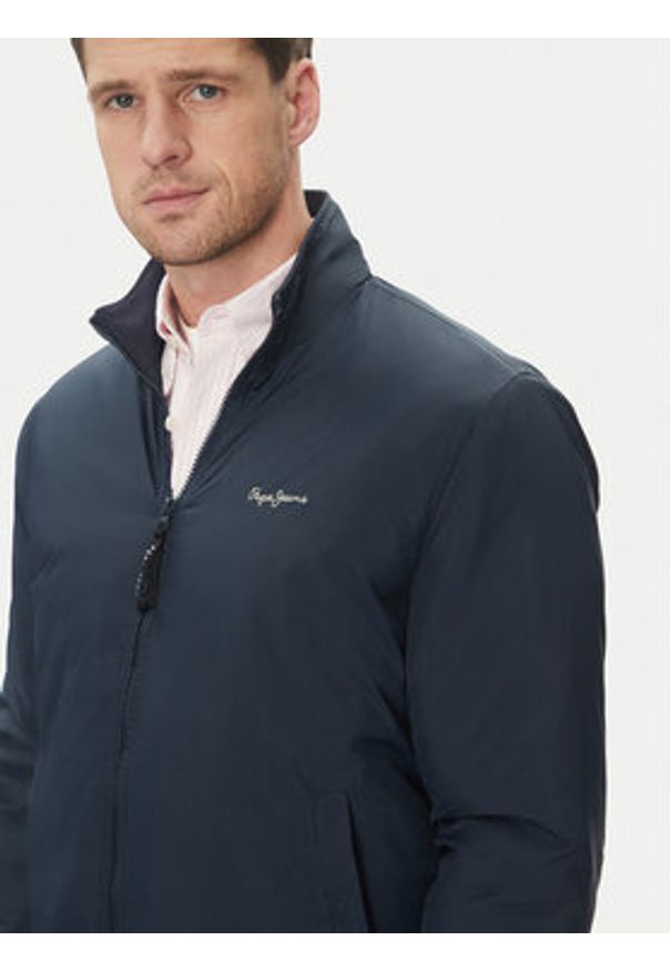 Pepe Jeans Kurtka bomber Mustrel PM403108 Granatowy Regular Fit. Kolor: niebieski. Materiał: syntetyk