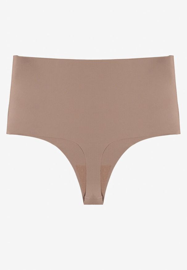 Renee - Beżowe Bezszwowe Majtki High Waist Kolunea. Stan: podwyższony. Kolor: beżowy