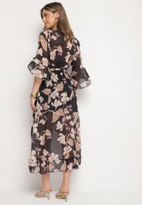 Born2be - Czarna Bawełniana Sukienka Kopertowa o Asymetrycznym Kroju z Wiązanym Paskiem Niteira. Okazja: na randkę, na co dzień. Typ kołnierza: dekolt w kształcie V. Kolor: czarny. Materiał: bawełna. Typ sukienki: asymetryczne, kopertowe. Styl: casual #5