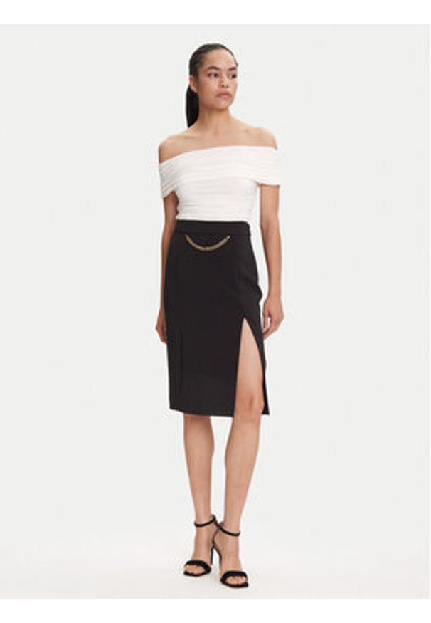 Marciano Guess Spódnica midi 5YGD07 7357A Czarny Regular Fit. Kolor: czarny. Materiał: syntetyk