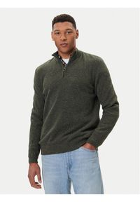 Barbour Sweter Tisbury MKN1187GN79 Zielony Regular Fit. Kolor: zielony. Materiał: wełna