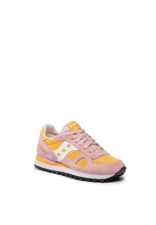Buty damskie Saucony Shadow Original. Zapięcie: sznurówki. Kolor: różowy, pomarańczowy, wielokolorowy. Materiał: syntetyk, tkanina, materiał. Szerokość cholewki: normalna. Sport: turystyka piesza