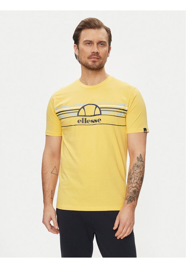 Ellesse T-Shirt Lentamente SHV11918 Żółty Regular Fit. Kolor: żółty. Materiał: bawełna