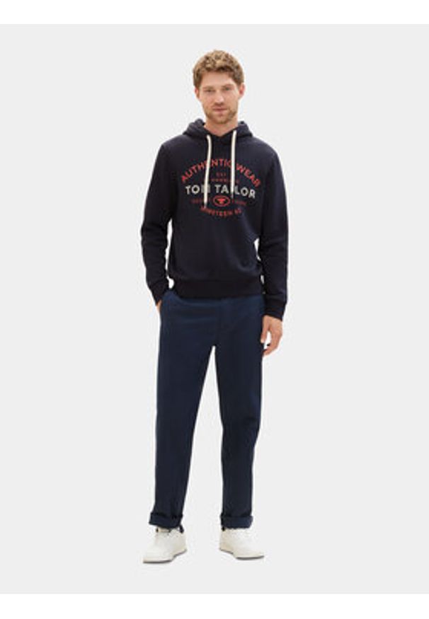 Tom Tailor Bluza 1038744 Granatowy Regular Fit. Kolor: niebieski. Materiał: bawełna, syntetyk