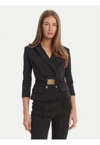 Elisabetta Franchi Marynarka GI-224-61E2-V590 Czarny Regular Fit. Kolor: czarny. Materiał: syntetyk #1
