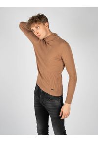 Takeshy Kurosawa Sweter | 83058 | Dolcevita Costina Lana | Mężczyzna | Brązowy. Typ kołnierza: golf. Kolor: brązowy. Materiał: poliamid, wiskoza, kaszmir, wełna. Wzór: aplikacja, ze splotem #6