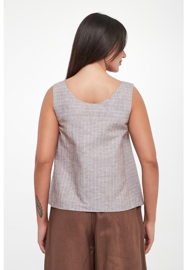 Top damski lniany Caliga MM. Materiał: len