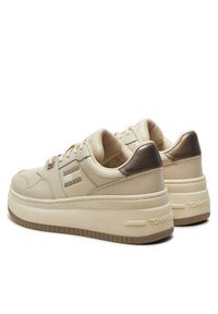 Tommy Jeans Sneakersy Tjw Retro Basket Flatform Metal EN0EN02607 Beżowy. Kolor: beżowy. Materiał: skóra #6