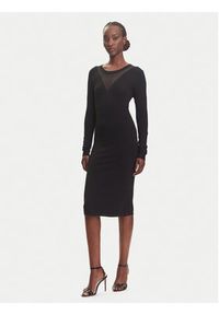 Fracomina Sukienka dzianinowa FJ23WD5002K51801 Czarny Slim Fit. Kolor: czarny. Materiał: syntetyk #5