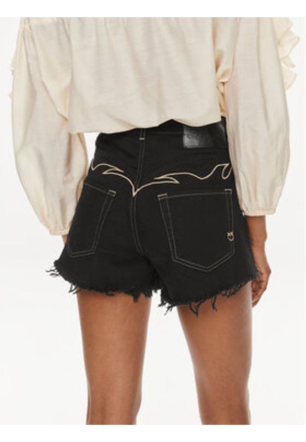 Pinko Szorty jeansowe Honey 103627 A1VD Czarny Regular Fit. Kolor: czarny. Materiał: jeans, bawełna