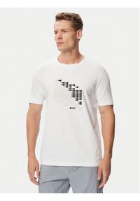 BOSS T-Shirt Network Flag 50566853 Biały Regular Fit. Kolor: biały. Materiał: bawełna #1