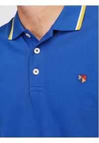 Jack & Jones Polo Bluwin 12169064 Niebieski Regular Fit. Typ kołnierza: polo. Kolor: niebieski. Materiał: syntetyk, bawełna #3