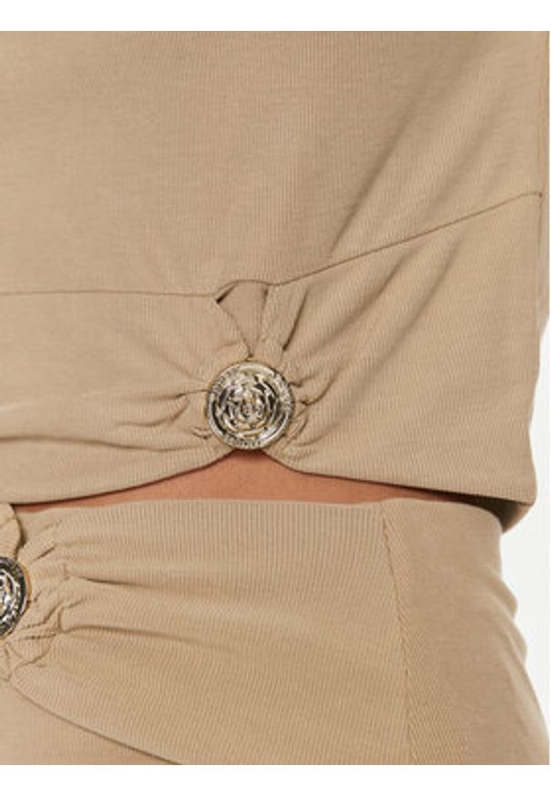 Guess Bluzka W4RP40 KAQL2 Beżowy Slim Fit. Kolor: beżowy