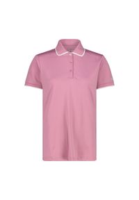 Damska koszulka polo CMP. Typ kołnierza: polo. Kolor: różowy #1
