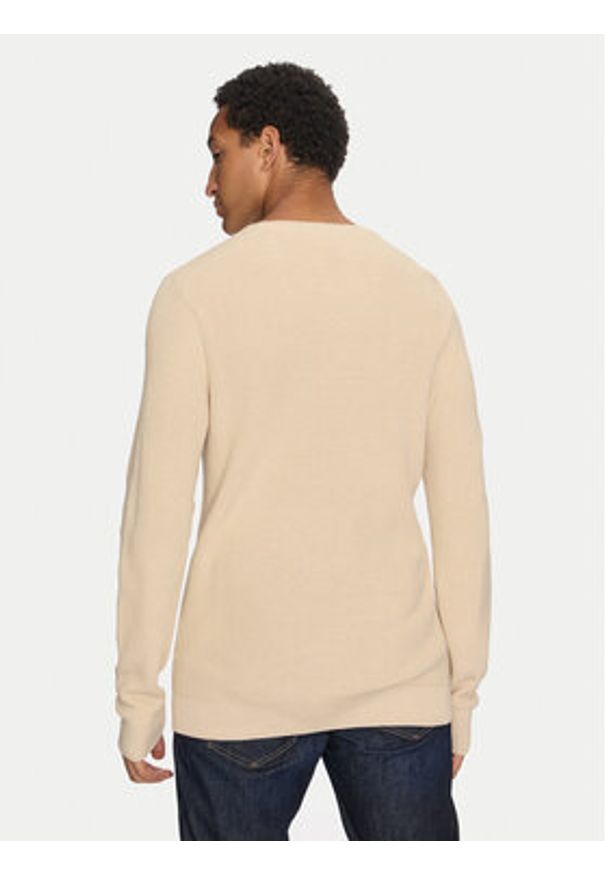 Blend Sweter 20714336 Beżowy Regular Fit. Kolor: beżowy. Materiał: bawełna