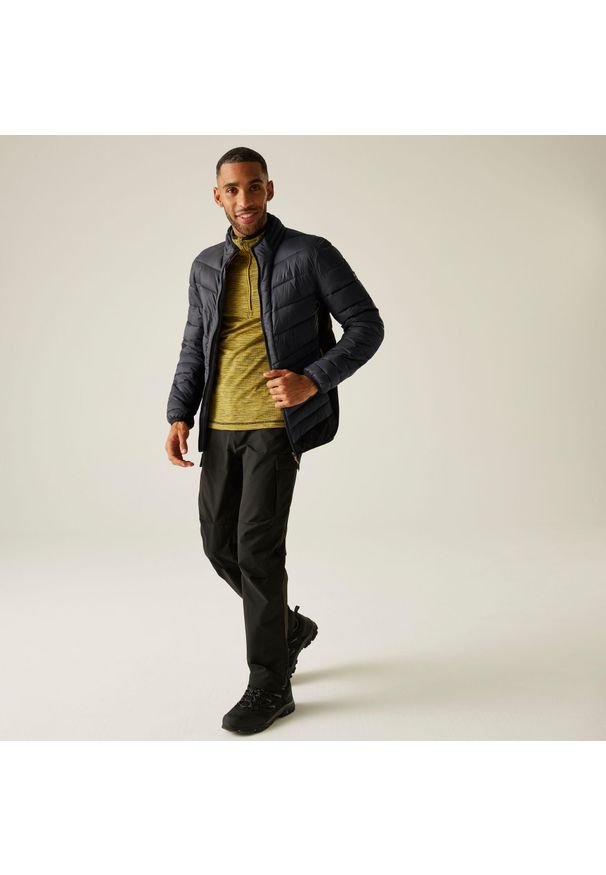 Regatta - Kurtka męska hybrydowa Leedre. Kolor: brązowy, szary, wielokolorowy. Materiał: puch, syntetyk. Sport: turystyka piesza