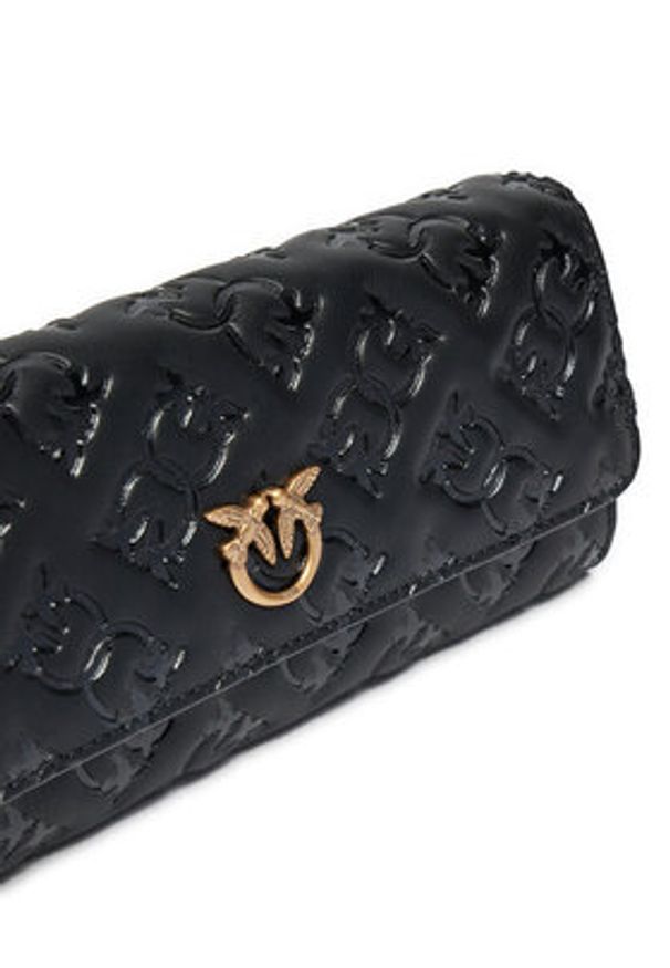 Pinko Torebka Love Tiny Brids Wallet C AI 24-25 PCPL 103765 A1YB Czarny. Kolor: czarny. Materiał: skórzane