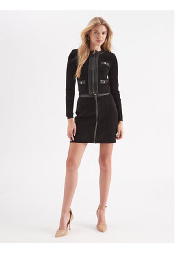 Marciano Guess Sweter 3YGR135 661Z Czarny Regular Fit. Kolor: czarny. Materiał: syntetyk
