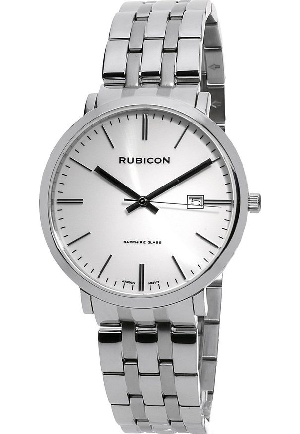 Zegarek Rubicon Zegarek męski Rubicon RBN188 srebrny. Kolor: srebrny