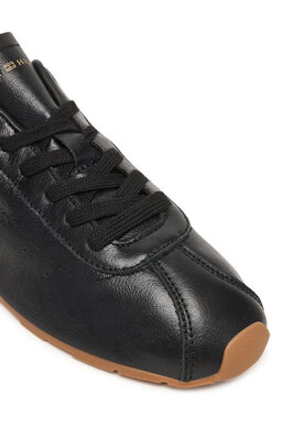 TOMMY HILFIGER - Tommy Hilfiger Sneakersy Th Low Profile Runner FW0FW08951 Czarny. Kolor: czarny. Materiał: skóra