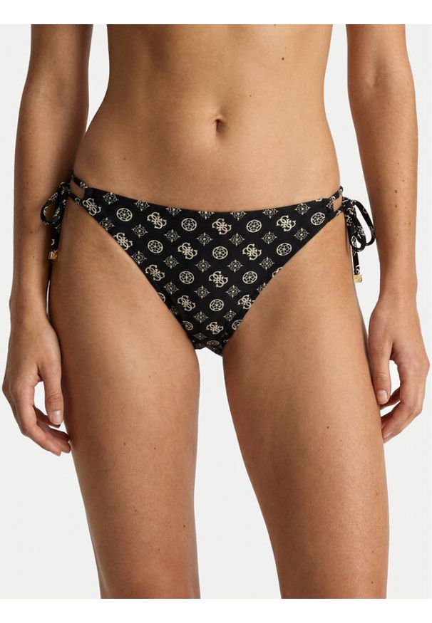 Guess Dół od bikini E6GO06 MC04R Czarny. Kolor: czarny. Materiał: syntetyk