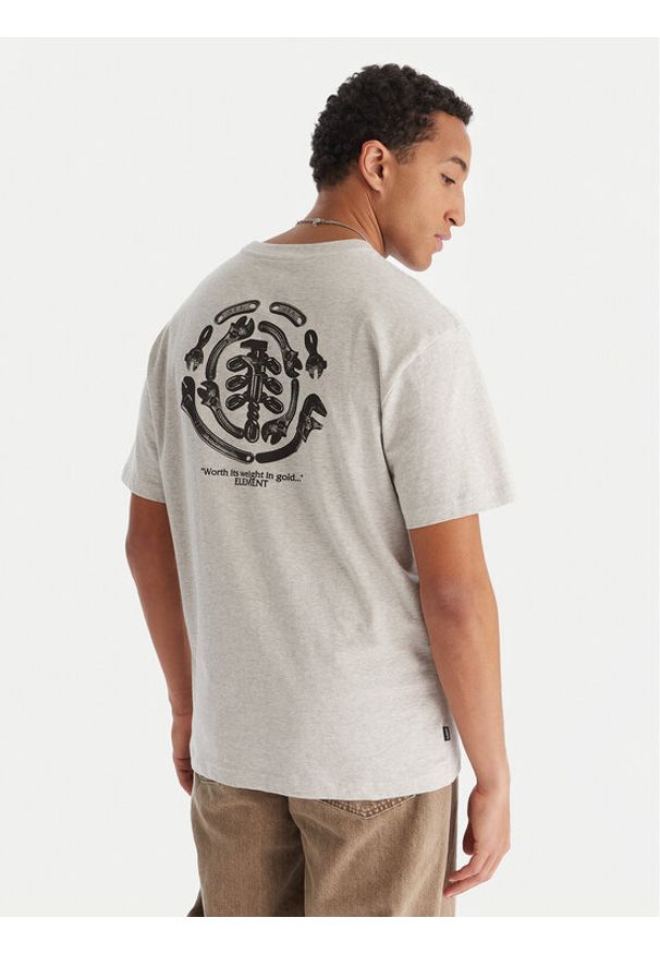 Element T-Shirt Iron Works SS ELYZT00565 Szary Relaxed Fit. Kolor: szary. Materiał: bawełna