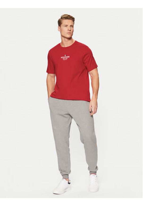 TOMMY HILFIGER - Tommy Hilfiger T-Shirt MW0MW38980 Czerwony Regular Fit. Kolor: czerwony. Materiał: bawełna