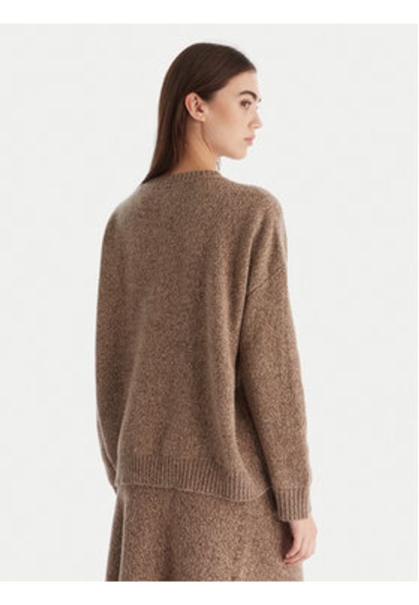 Weekend Max Mara Sweter Sibari 2525366152 Brązowy Relaxed Fit. Kolor: brązowy. Materiał: wełna