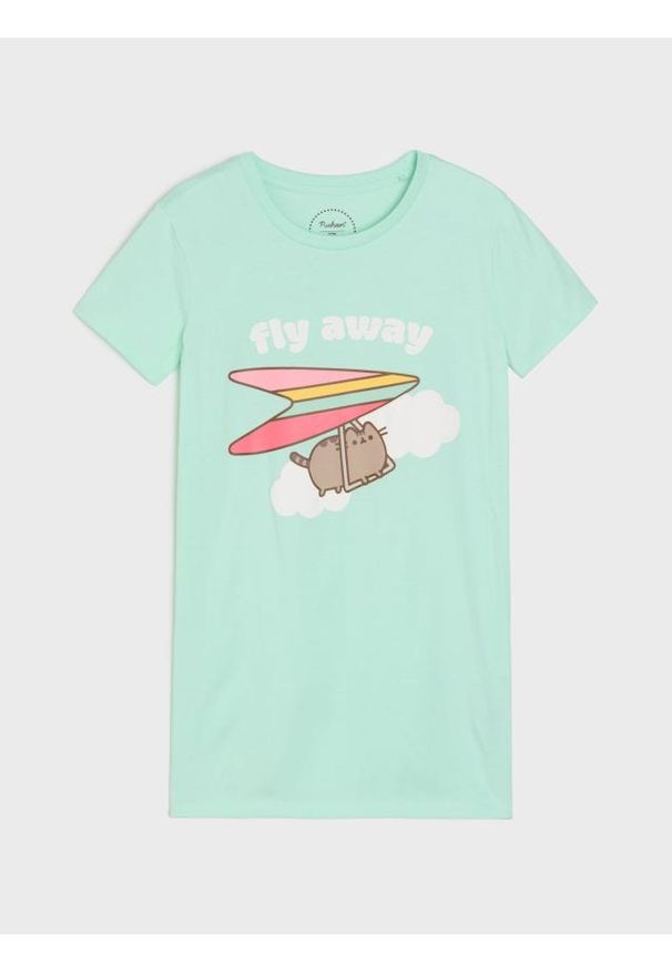 Sinsay - Koszula nocna Pusheen the Cat - zielony. Kolor: zielony