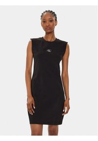 Calvin Klein Jeans Sukienka codzienna J20J223526 Czarny Regular Fit. Okazja: na co dzień. Kolor: czarny. Materiał: bawełna. Typ sukienki: proste. Styl: casual #1