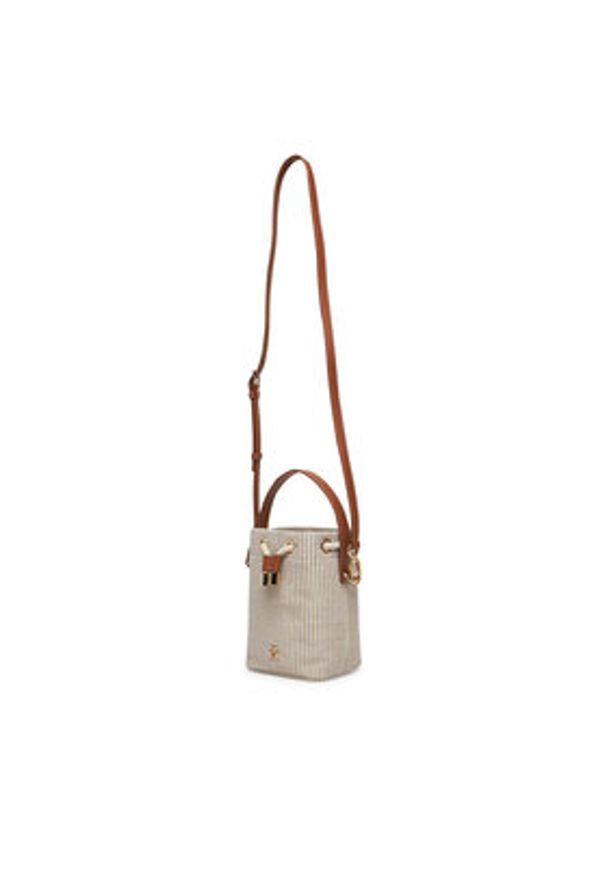 TOMMY HILFIGER - Tommy Hilfiger Torebka Th Premium Beach Le Bucket AW0AW17215 Beżowy. Kolor: beżowy