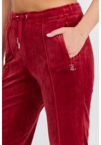 Juicy Couture - JUICY COUTURE Damskie czerwone spodnie dresowe Tina Track Pant, Rozmiar XS. Kolor: czerwony. Materiał: dresówka. Długość: długie #4