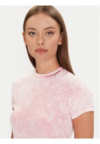 Tommy Jeans T-Shirt DW0DW21531 Różowy Slim Fit. Kolor: różowy. Materiał: bawełna #5