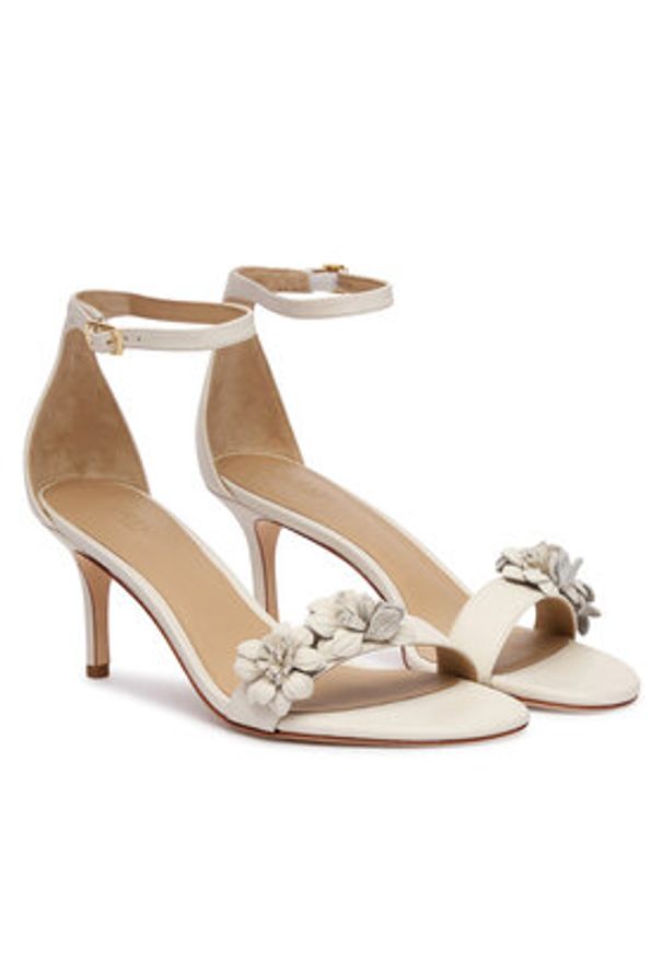 Lauren Ralph Lauren - LAUREN RALPH LAUREN Sandały 802P10640001 Biały. Kolor: biały. Materiał: skóra