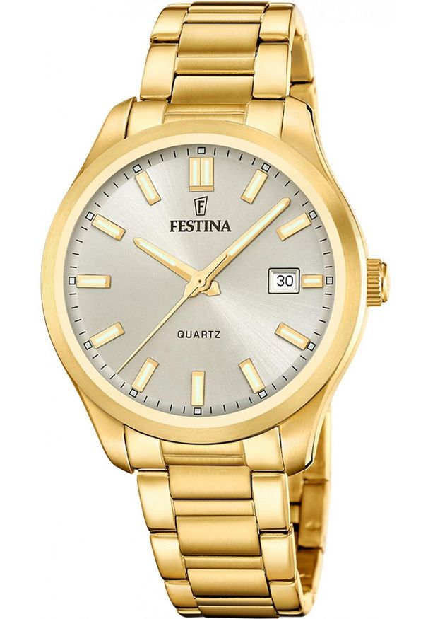 Zegarek męski Festina F20740-1 złoty. Kolor: złoty