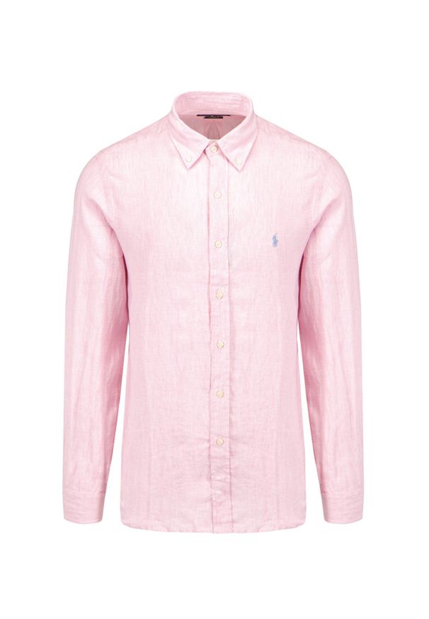 Polo Ralph Lauren - Koszula POLO RALPH LAUREN CUBDPPCS. Typ kołnierza: polo. Kolor: różowy. Materiał: len