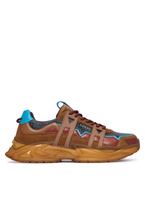 Sneakersy Guess. Kolor: brązowy