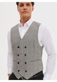 Pako Lorente - PAKO LORENTE – Dwurzędowa kamizelka w kratę. Materiał: poliester, elastan, wiskoza. Styl: elegancki, młodzieżowy #10