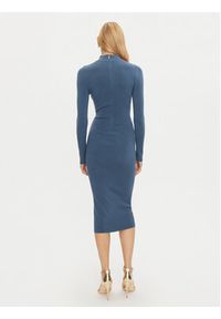 MICHAEL Michael Kors Sukienka dzianinowa MF482Q14VR Niebieski Slim Fit. Kolor: niebieski. Materiał: wełna #3