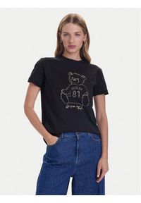 Guess T-Shirt V5BI16 K8FQ4 Czarny Regular Fit. Kolor: czarny. Materiał: bawełna